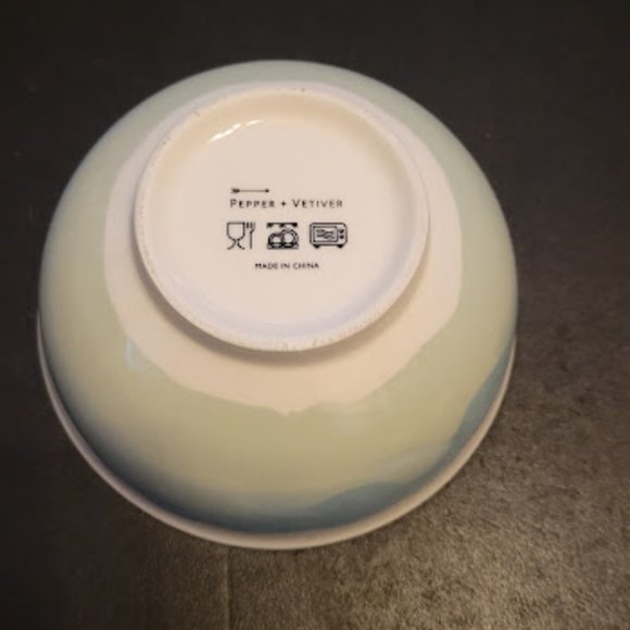 Set of 3 Beautiful Pepper+ Vitiver Oceanian Nesting Bowls Vivid Blues Watercolor - Picture 8 of 8